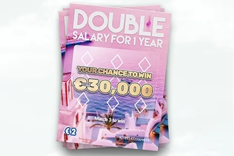 Double Salary - 1 Year scratch card